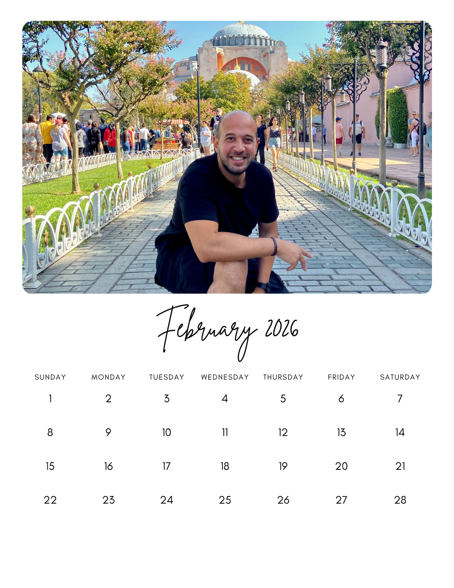 Customizable 2026 Calendar - Set of 12