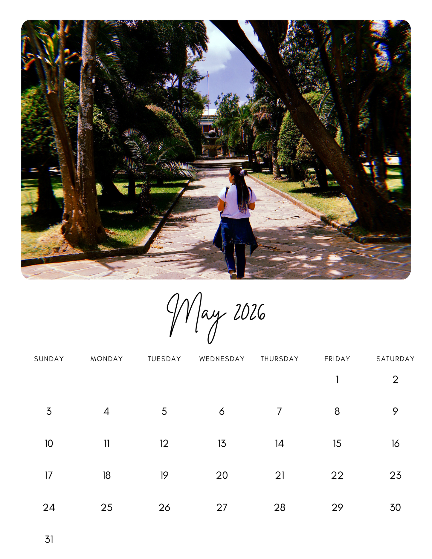 Customizable 2026 Calendar - Set of 12