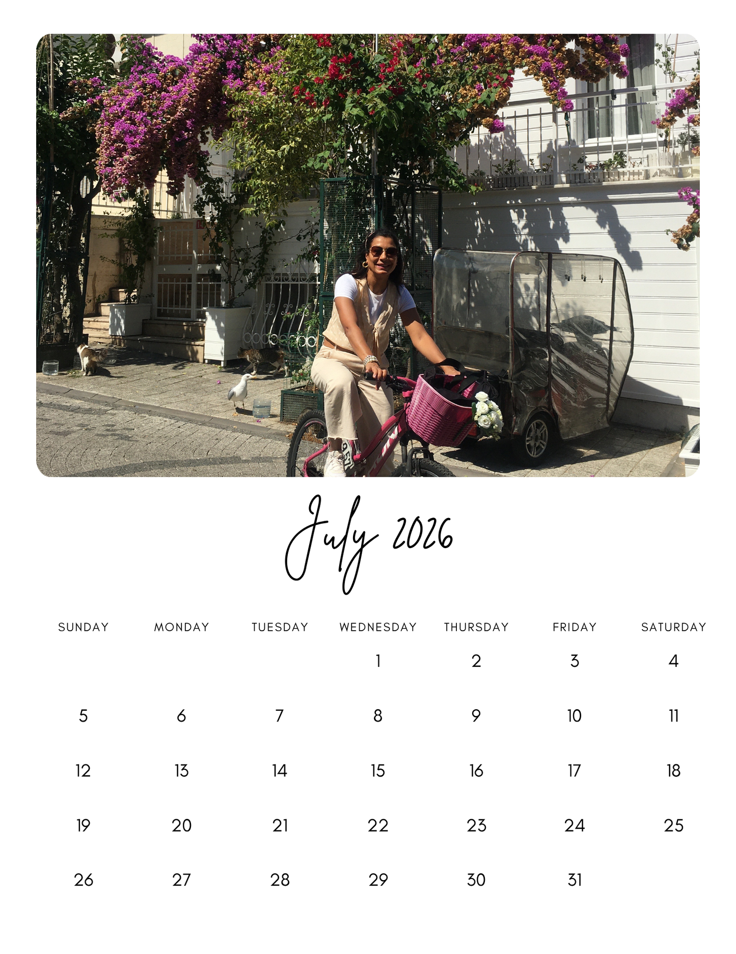 Customizable 2026 Calendar - Set of 12