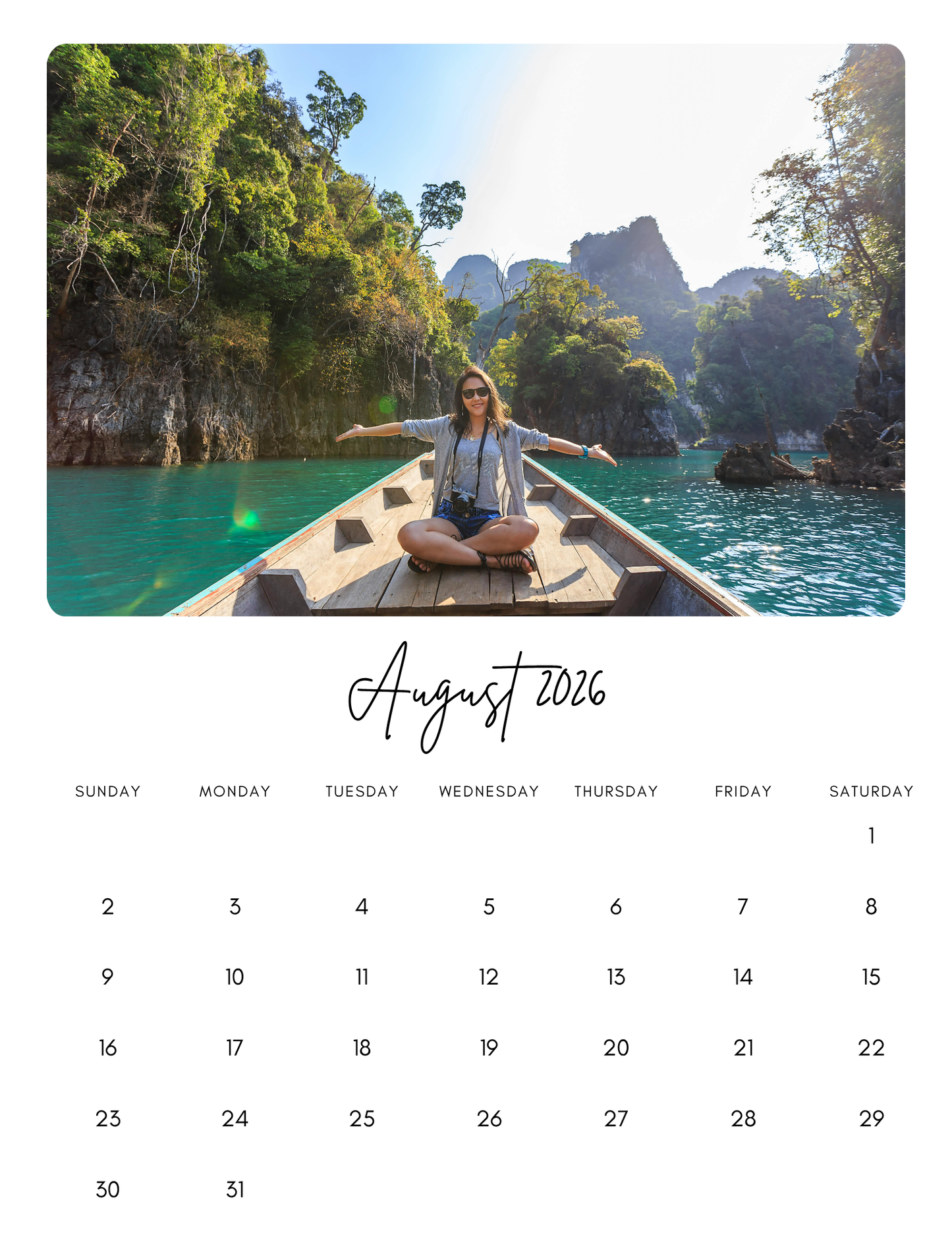 Customizable 2026 Calendar - Set of 12