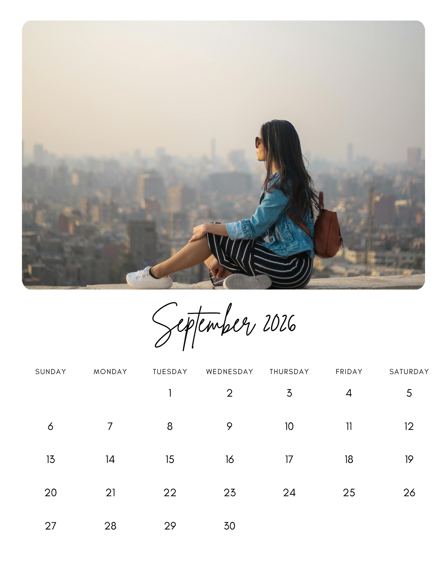 Customizable 2026 Calendar - Set of 12